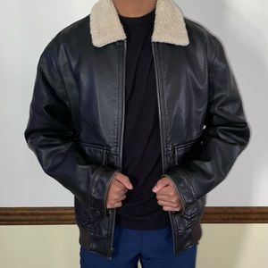 Lucky Brand Men’s Faux Leather Coat Size L